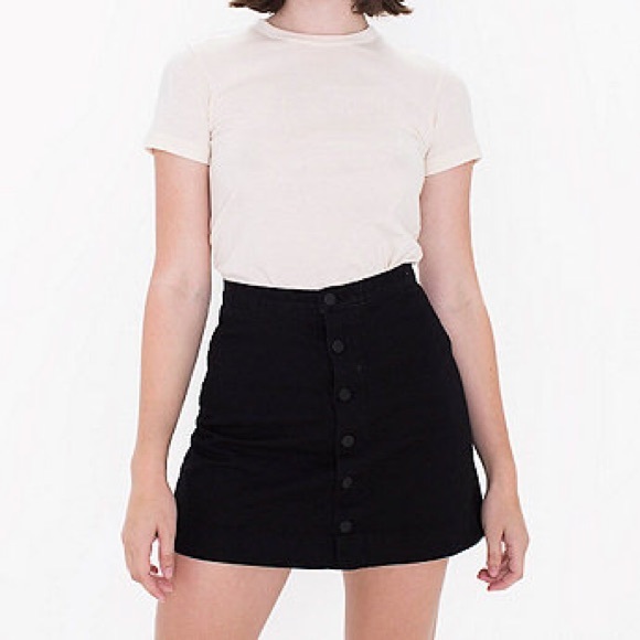 American Apparel Denim Button Skirt - Picture 2 of 2